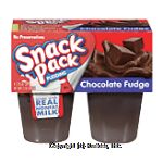 Snack Pack  chocolate fudge pudding, 4 3.25-oz. cups Center Front Picture