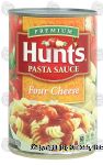 Hunt's Premium four cheese pasta sauce Center Front Picture