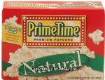 Prime Time  natural microwave popcorn, 3-2.4 oz bags, 100% whole grain Center Front Picture