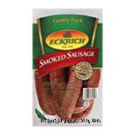 Eckrich Family Pack smoked sausage made with pork turkey and beef Center Front Picture