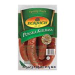 Eckrich Family Pack polska kielbasa made with pork, turkey, beef, hardwood smoked Center Front Picture