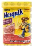 Nesquick  strawberry powder, sealable plastic jar Center Front Picture