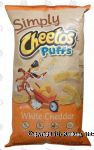 Cheetos Simply white cheddar puffs Center Front Picture