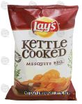 Lay's Kettle Cooked mesquite bbq flavored potato chips Center Front Picture