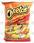 Cheetos Flamin' Hot crunchy cheese flavored snacks Center Front Picture