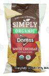 Doritos Simply organic white cheddar tortilla chips Center Front Picture