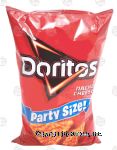 Doritos Party Size! nacho cheese flavor tortilla chips Center Front Picture