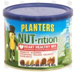 Planters Nut-rition heart healthy mix; peanuts, almonds, pistachios, pecans, walnuts, hazelnuts Center Front Picture