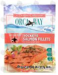 Orca Bay  wild caught sockeye salmon fillets, firm texture & rich flavor Center Front Picture