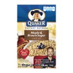 Quaker Oatmeal Instant Oatmeal Maple & Brown Sugar Center Front Picture