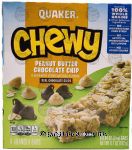 Quaker Chewy peanut butter chocolate chip granola bars, 8-count Center Front Picture