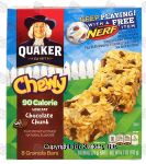 Quaker Chewy chocolate chunk low fat granola bars, 90 calories, 8 .84-oz. bars Center Front Picture