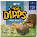 Quaker Chewy Dipps peanut butter chocolatey covered granola bars, 6 ct Center Front Picture