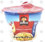 Quaker  instant oatmeal, apples & cranberries Center Front Picture