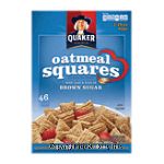 Quaker  oatmeal squares cruncy oat cereal with brown sugar, 2 bags Center Front Picture