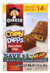 Quaker Chewy Dipps chocolatey covered chocolate chip granola bars Center Front Picture