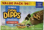 Quaker Value Pack choclate chip and peanut butter variety pack, choclate covered granola bars, 14 pk., box Center Front Picture