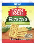 Keebler Town House focaccia crackers; rosemary & olive oil Center Front Picture