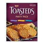 Keebler Toasteds party pack cracker assortment; buttercrisp, wheat, sesame Center Front Picture