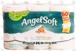 Angel Soft Softness & Strength unscented 2-ply bathroom tissue, 6 double rolls Center Front Picture