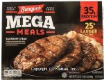 Banquet Mega Meals salisbury steak, 3 pieces with gravy over mashed potatoes Center Front Picture