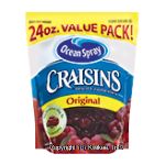 Ocean Spray Craisins original dried cranberries Center Front Picture