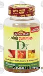 Nature Made adult gummies vitamin d3, strawberry, peach & mango Center Front Picture