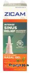 Zicam  intense sinus relief, no-drip nasal gel, cooling menthol & eucalyptus Center Front Picture