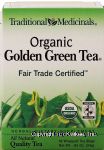 Traditional Medicinals Organic Golden Green Tea, herbal dietary supplement, fair trade certificed, 16-bags Center Front Picture