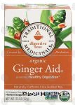 Traditional Medicinals Ginger Aid herbal tea, orgranic, caffeine free, promotes healthy digestion, 16-wrapped tea bags Center Front Picture