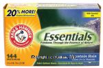 Arm & Hammer Essentials fabric softener sheets, mountain rain scent Center Front Picture