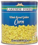 Lakeside Foods  whole kernel golden corn Center Front Picture