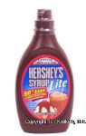 Hershey's  lite chocolate syrup, 50% less calories & sugar Center Front Picture