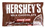 Hershey Foods  milk chocolate snack size candy bars Center Front Picture