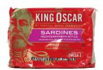 King Oscar  sardines mediterranean style, single layer Center Front Picture