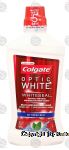 Colgate Optic White whiteseal; multi-care whitening rinse, icy fresh mint Center Front Picture