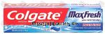 Colgate Max Fresh fluoride toothpaste infused with dissolvable mini breathe strips, cool mint Center Front Picture