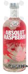 Absolut  raspberry flavored vodka, imported, 40% alc. by vol. Center Front Picture