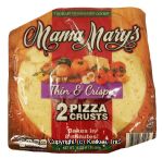 Mama Mary's  pizza crusts, thin & crispy, 2 crusts, refrigerate after opening Center Front Picture