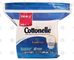 Cottonelle Fresh Care flushable cleansing cloths, refills, sewer and septic safe Center Front Picture