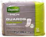 Depend For Men guards; maximum absorbency for larger surges Center Front Picture