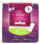 Poise Liners light bladder leakage protection, long length, very light absorbency Center Front Picture