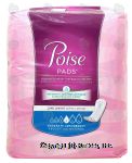 Poise Pads discreet bladder leakage protection, long length, moderate absorbency Center Front Picture