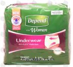 Depend For Women underwear, fit-flex protection, large 38-50 in waist, maximum absorbency Center Front Picture