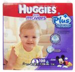 Huggies Little Movers baby diapers, size 3, 16-28 lb. Center Front Picture