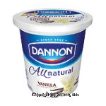 Dannon Yogurt 7 Benefits Vanilla Center Front Picture