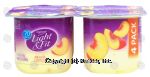 Dannon Light & Fit peach flavored nonfat yogurt, 5.3-oz. Center Front Picture