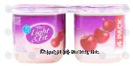 Dannon Light & Fit cherry flavored nonfat yogurt, 5.3-oz. Center Front Picture