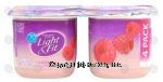 Dannon Light & Fit raspberry nonfat yogurt, 5.3-oz Center Front Picture