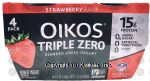 Dannon Oikos Triple Zero strawberry blended greek yogurt, 4 pk., cups Center Front Picture